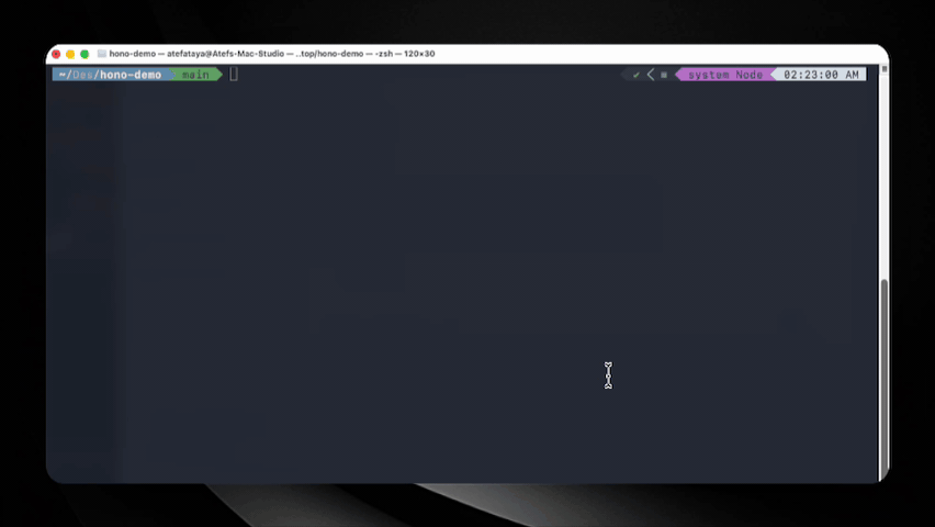 Depwire CLI demo on honojs/hono